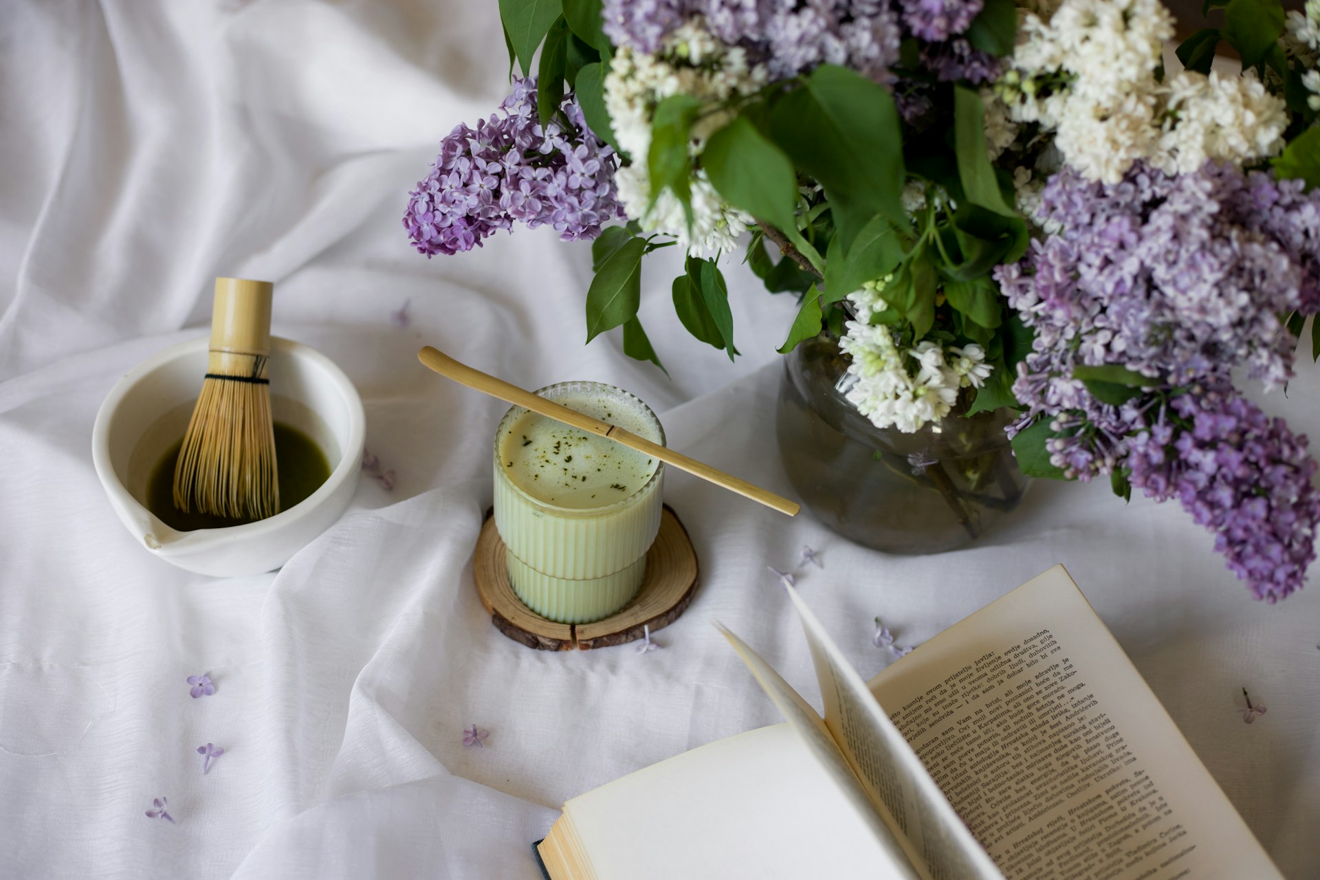 aesthetic matcha station